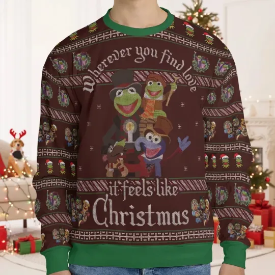 Feel Like Christmas The Muppets Ugly Christmas Sweatshirt