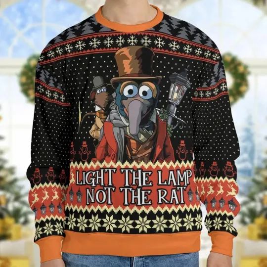 Discover Light The Lamp Muppet Carol Ugly Christmas Sweatshirt