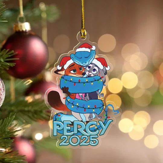 Discover Personalized Disney Zootopia 2 Christmas Ornament, Zootopia 2025 Xmas Tree Hanging Decor, Custom Ornament Family Gift, Disney Xmas D2K421