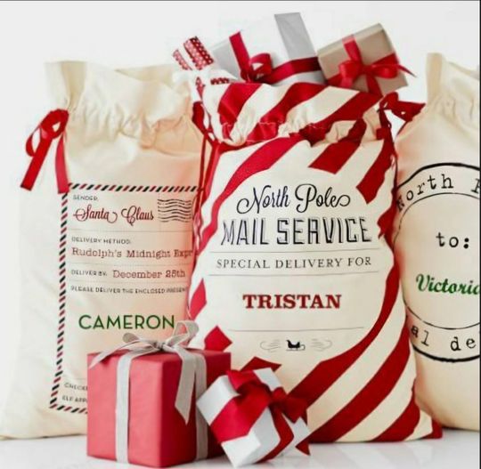 Personalized Santa sack, Canvas Santa sack for kids, Santa Sack, personalized, christmas bag, santa bag, canvas santa bag, santa embroidered