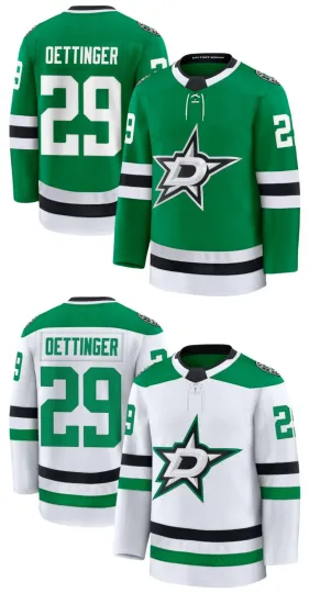 Discover Custom Men's #29 Oettinger White / Kelly Green All Stitched Jersey