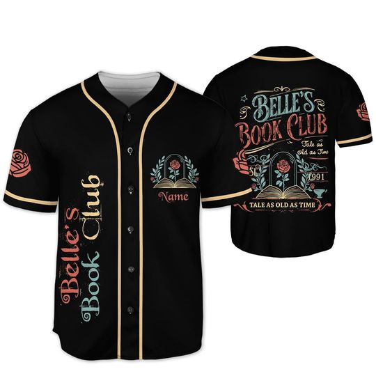 Discover A Tale As Old As Time Belle's Book Shop Baseball Jersey, Bookish Shirt, Book Jersey