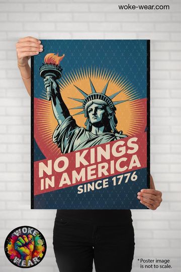 Discover Statue of Liberty Print No Kings in America Patriotic Wall Art