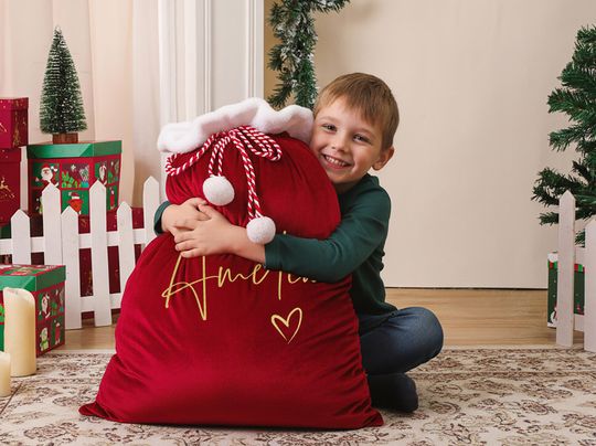 Discover Personalized Family Large Santa Sack, Christmas Santa Bag, Stocking Sack with Name, Christmas Gift Bag , Holiday Gift Bag, Santa for Kids