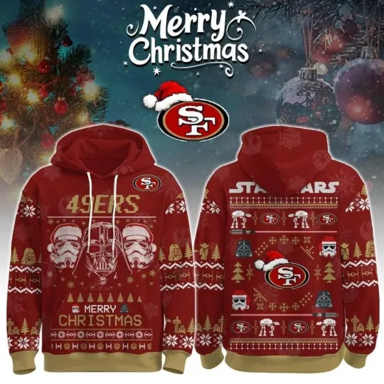 49ers Merry Christmas The Force Edition Hoodie
