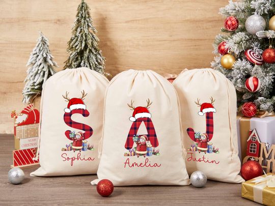 Discover Personalized Christmas Gifts Bag With Name,Custom Large Santa Sack Bag, Christmas Party Gift Bag,Santa Sack Bag with Name,Christmas Bag 2025