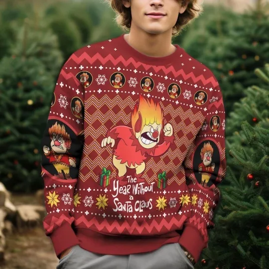 Discover Heat Miser Ugly Christmas Sweater, The Year Without A Santa Claus Sweater