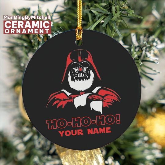 Discover Custom Darth Vader Christmas Hohoho Ceramic Ornament, Custom Ornament