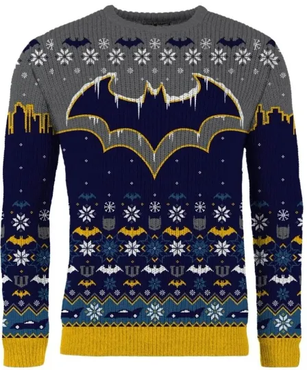 Discover Batman Frosty Festivities Ugly Christmas Sweater All Size