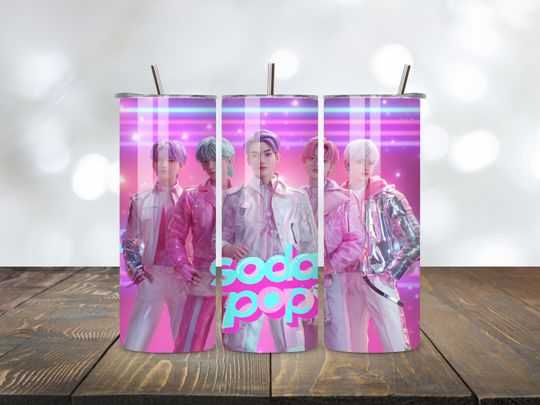 Huntrix Kpop Demon Hunters Tumbler Wrap | Kpop Saja Boys Soda Pop Demon Hunters Tumbler Wrap | Saja Boys 20oz | Kpop Demon Hunters Tumbler