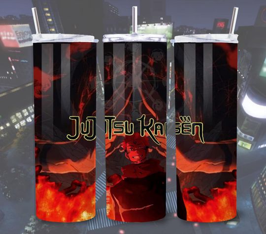 Discover Jujutsu Satoru Anime Tumbler 20oz | Sukuna King of Curses Tumbler, Anime Gift for Him Her | Gift for Anime Lovers | Villain Fan Art |