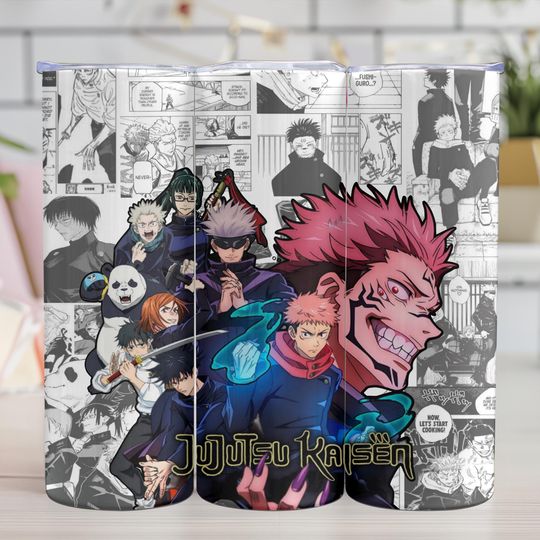 Discover Jujutsu Satoru Anime Tumbler 20oz  Gojo Satoru, Yuji Itadori, Sukuna, Manga Wrap Cup  Gift for Anime Lovers