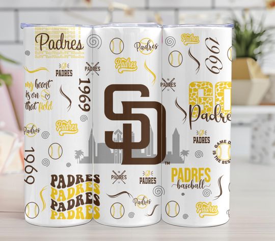 Discover San Diego Padres - Stainless Steel Tumbler 20oz Cup Coffee Mug with Lid - Hot & Cold Travel Cup Gift