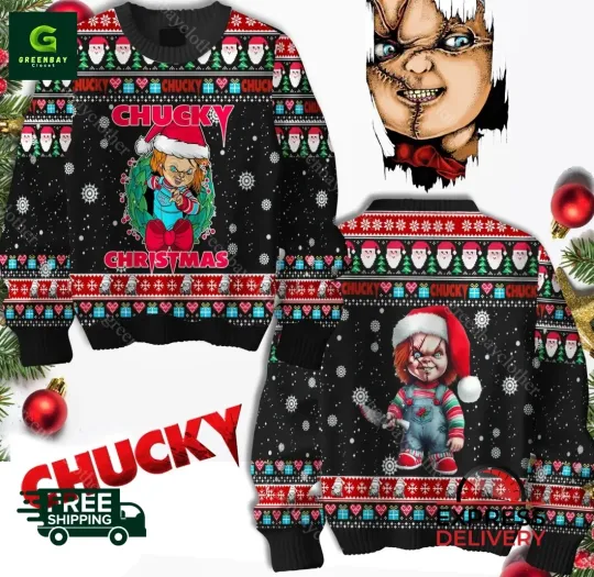 Chucky Christmas Ugly Christmas Sweater Gift For Holiday
