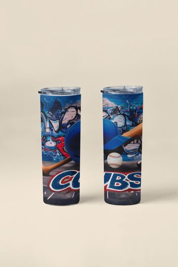 Discover Cubs Baseball Skinny Tumbler: 20oz Stainless Steel Travel Mug