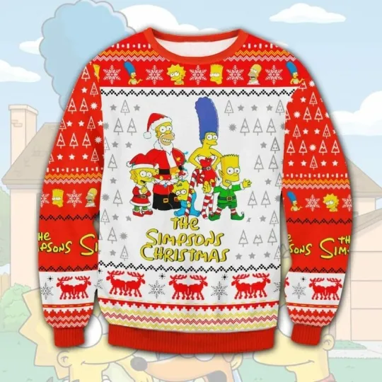 Discover Bg The Simpsons Christmas Ugly Sweater All Size
