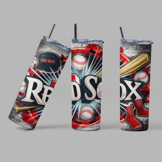 Discover Red Sox Skinny Tumbler: 20oz Stainless Steel Baseball Fan Gift