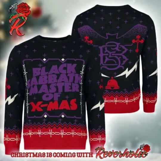 Black Sabbath Master Of Xmas 2025 Ugly Christmas Sweater Jumper
