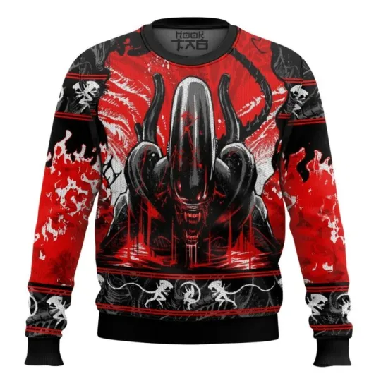 Discover Bg Xenomorph Alien Ugly Sweater Gift For Holiday All Size