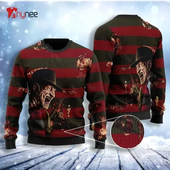 Freddy Krueger A Nightmare On Elm Street Ugly Christmas Sweater