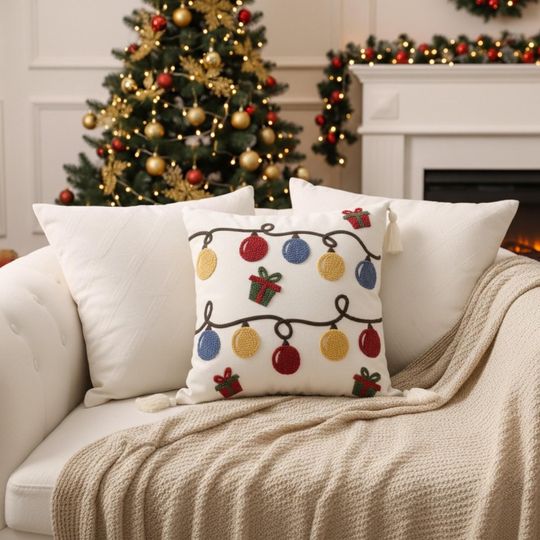 Discover Christmas Pillow Cover: Decorative Pillowcase for Holiday, Cozy Festive Home Decor & Gift