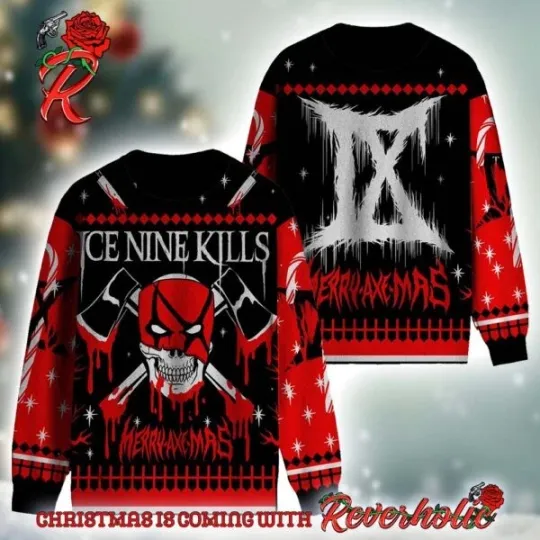 Ice Nine Merry Axe Mas Kill the Impericon Ugly Christmas Sweater