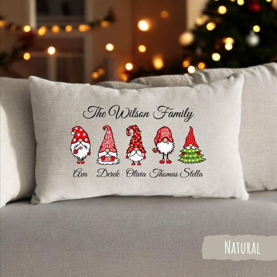 Discover Personalized Christmas Family Pillow, Custom Family Pillow, Christmas Home Decor, Christmas Gift, Christmas Decoration, Christmas Cushion