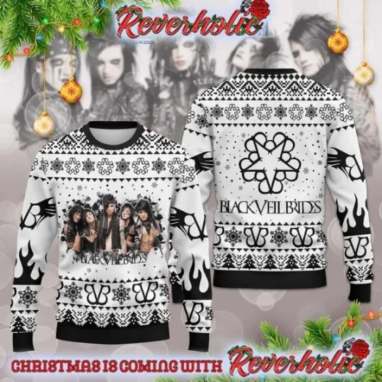 Discover Black Veil Brides Band Photo Ugly Christmas Sweater