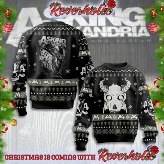 Asking Alexandria Rock Band Christmas Gifts For Holiday Xmas Ugly Sweater