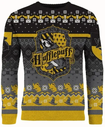 Harry Potter Happy Huffle-Days Hufflepuff Ugly Christmas Sweater