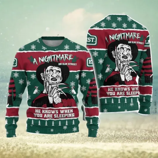 Freddy Krueger Ugly Christmas Sweater Men And Women Christmas Gift
