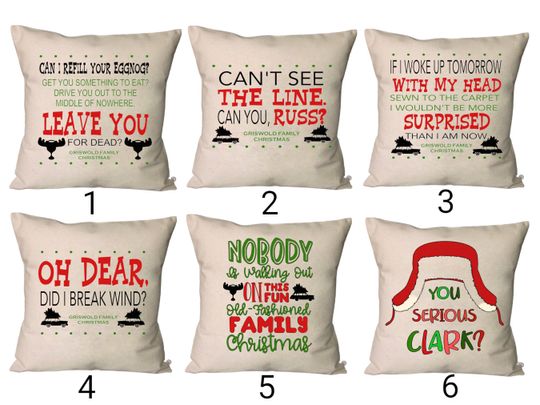 Discover Christmas Vacation Pillow Covers~Clark Griswold Throw Pillow~Nobody is walking Out on this Old- Fashioned Family Christmas Throw Pillow