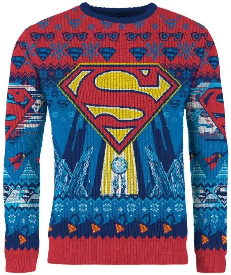 Discover Superman Kryptonian Kringle Ugly Christmas Sweater All Size