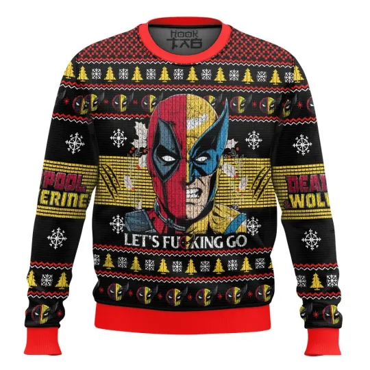 Discover Deadpool And Wolverine Fun Ugly Sweater For Holiday Cheer