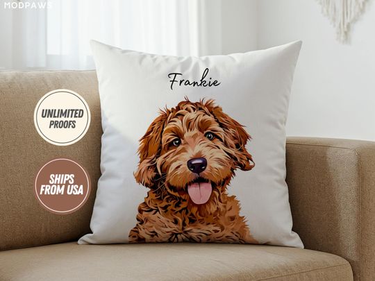 Discover Custom Pet Pillow Using Pet Photo + Name Custom Cat Dog Pillow Personalized Cat Pillows Cases Cat Picture Pillow Pet Picture Pillow