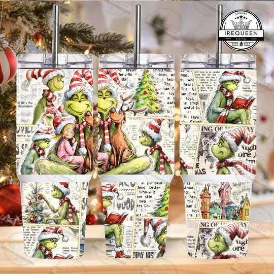 Discover Merry Christmas Friends 40oz Tumbler Wrap PNG, Funny Holiday Movie Christmas 40oz Tumbler, Retro Mean Guy Skinny Wrap Design, Digital File