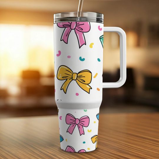 Discover Coquette Bows Tumbler: 40oz Insulated Stainless Steel Drinkware