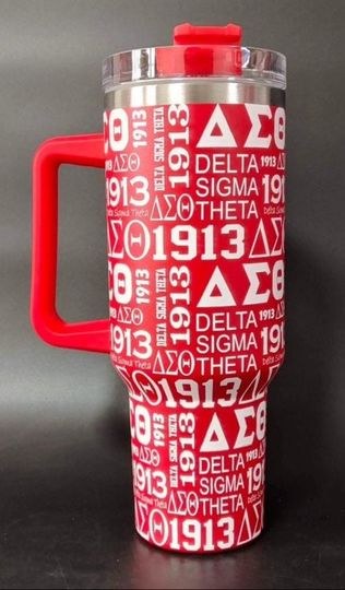 Discover Delta Sigma Theta 40 Oz Stainless Steel Tumbler with Straw. Sale Price ends Sunday! #Hotseller