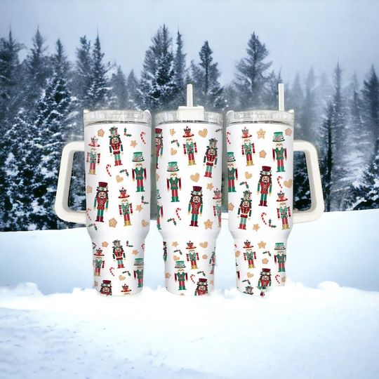 Nutcracker, Christmas , 40oz Tumbler, Tumbler With Lid and Straw,Perfect Gift