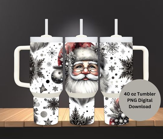 Discover Santa Christmas 40oz Tumbler Wrap Bundle (Digital Download)