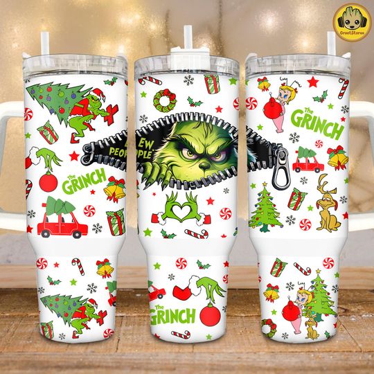 Discover Merry Green Christmas 40oz Tumbler Wrap, Retro Mean Guy Holiday  , Funny Christmas Movie Tumbler Sublimation  , Trendy Holiday Wrap