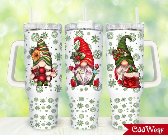 Discover Christmas Gnome 40oz Tumbler Wrap  , Merry Christmas 2 pieces 40 oz Tumbler  , Christmas Tumbler 40oz
