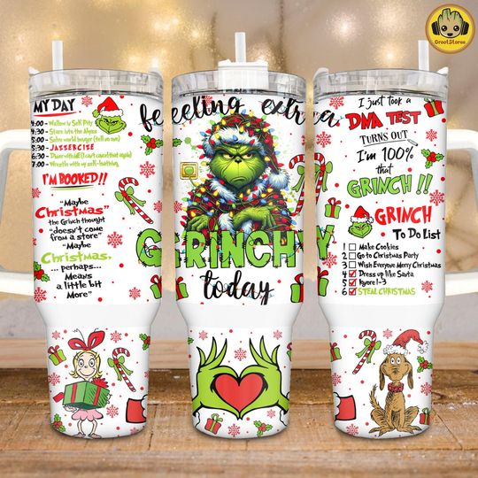 Discover Feeling Extra Christmas Boujee 40 oz Tumbler Wrap, Retro Christmas 40oz Skinny Tumbler Wrap, Christmas Movie Tumbler