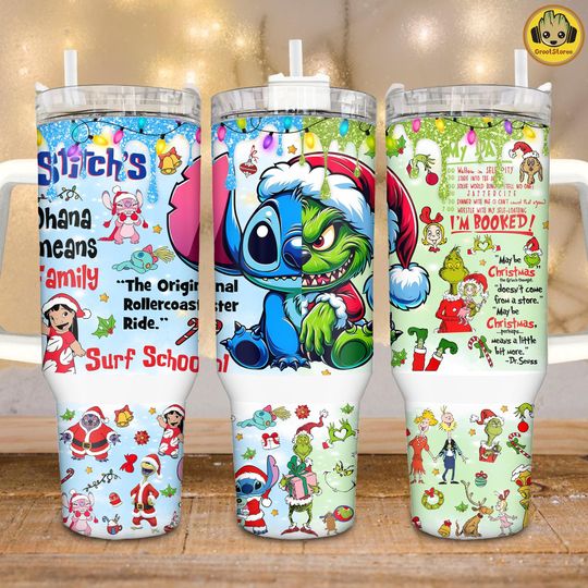 Discover Retro Mean Guy Christmas 40oz Tumbler  , Funny Holiday Movie Design, Merry Christmas Green Skinny Wrap