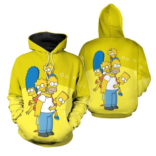 Cosplay The Simpsons Maggie Marge Homer Bart 3D Hoodies Sweatshirts Jacket Coats 7