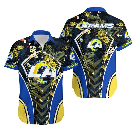 Los Angeles Football Team LA Ramss Hawaiian Shirt Button Down