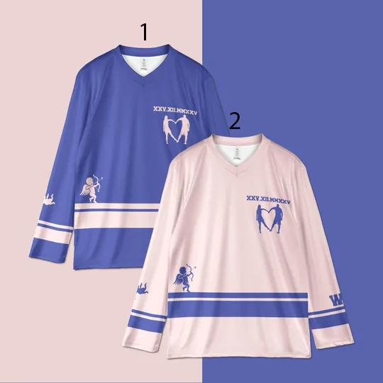 Custom Couple's Hockey Jersey | Roman Numeral Anniversary | Personalized Wedding Gift