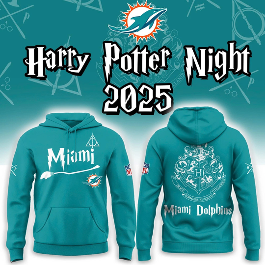 Miami Harry Potter Dolphins All Over Printed 3D Hoodie Gift For Fan