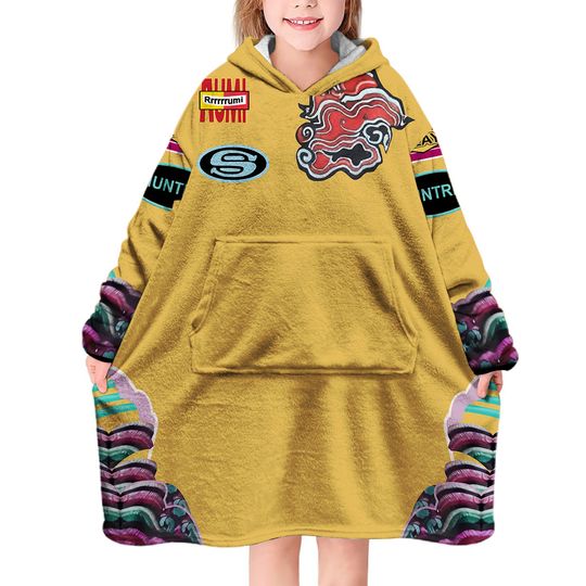 Kpop Demon Hunters Rumi Blanket Hoodie, Huntrix Rumi Cosplay Hoodie With Pocket, Rumi Kpop Oversized Hoodie, Huntrix Rumi Hoodie