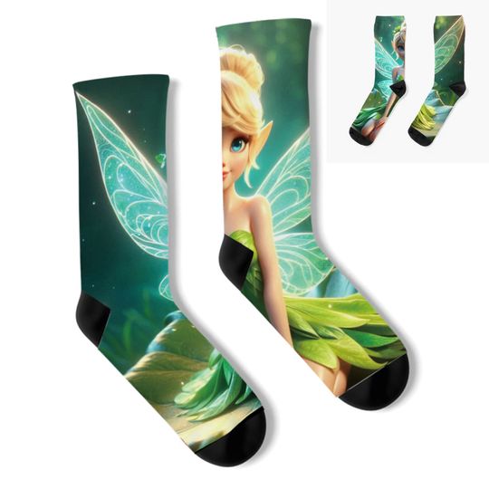 Watercolor Tinker Bell Socks